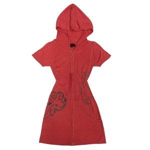 Gramm Zip-Up Dress with Hood "Skull" - Pink